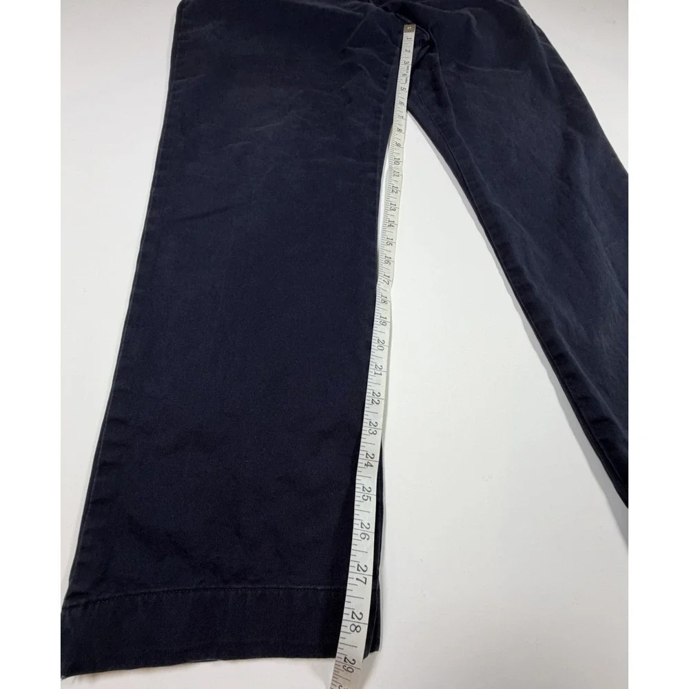 Polo Ralph Lauren Pants Men 38x30 Navy Blue Stretch Classic Fit Flat Front